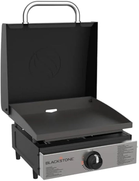 17" Commercial Flat Top Grill | 60,000 BTU Cast Iron Griddle for Heavy-Duty Cooking